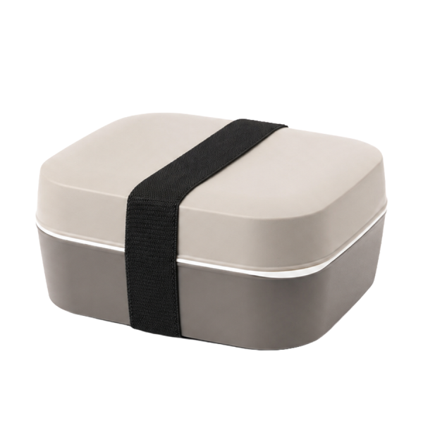 Amuse Basic Lunchbox 2-in-1 Grau + Schwarz Elastisch 4-Stück