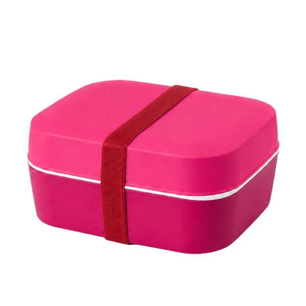 Amuse Basic Lunchbox 2-in-1 Rot + Rot Elastisch 4-Stück