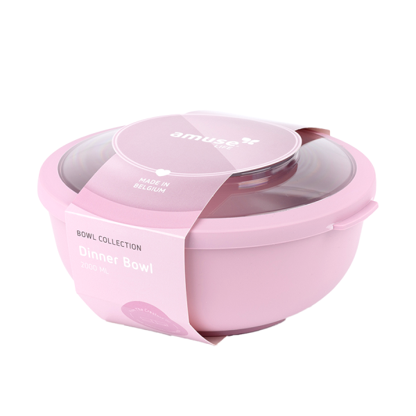 Amuse Bol de dîner de vie avec lard rose 2000ml