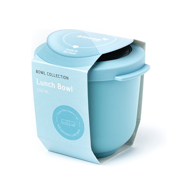 Amuse Life Lunch Bowl With Lid Blue 500ml