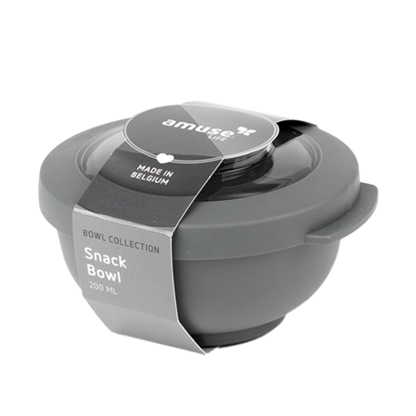 Amuse Life Snack Bowl With Lid Grey 200ml