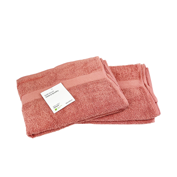Bath towel Pink 60x110cm 2 pieces