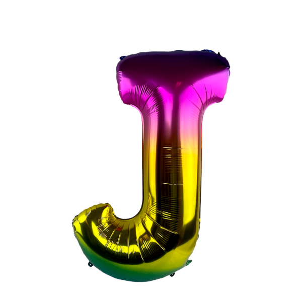 Balloon Folie Letter J Rainbow 86cm