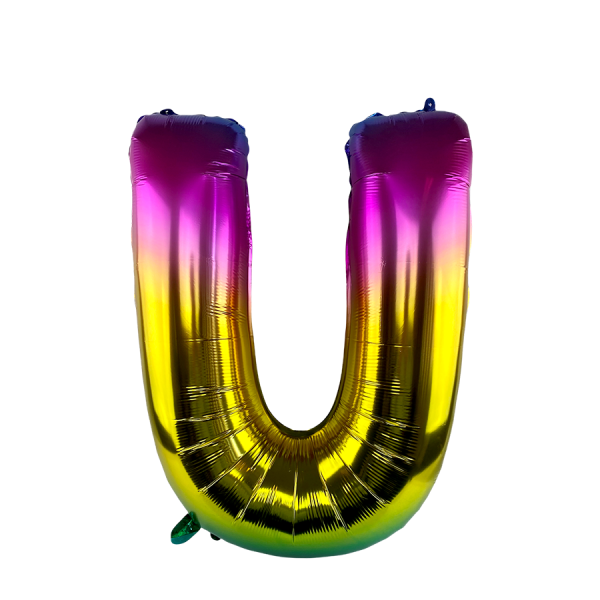 Ballonfolie Letter U Rainbow 86 cm