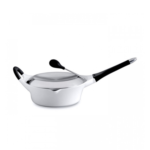 BergHOFF Auriga Saute Pan With Cover Detachable Handle White Ceramic Ø26cm