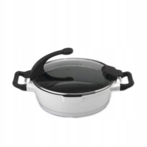 BergHOFF Virgo Sauteerpan 2 Handvaten Met Deksel Wit Ø28cm