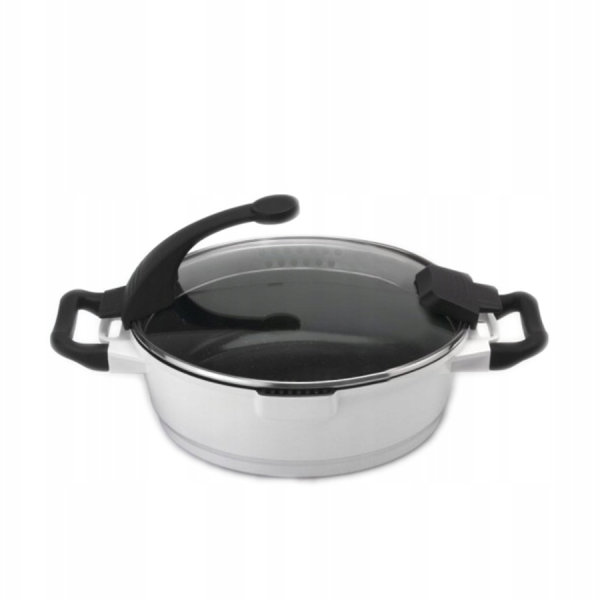 BergHOFF Poignées de sauteur 2 avec couvercle blanc Ø28cm