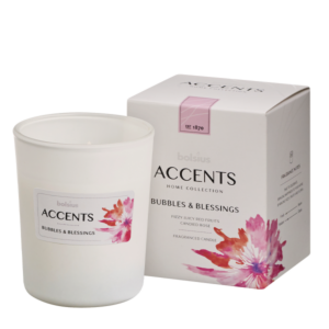 Bolsius Geurglas Accents Bubbles & Blessings 92/76mm
