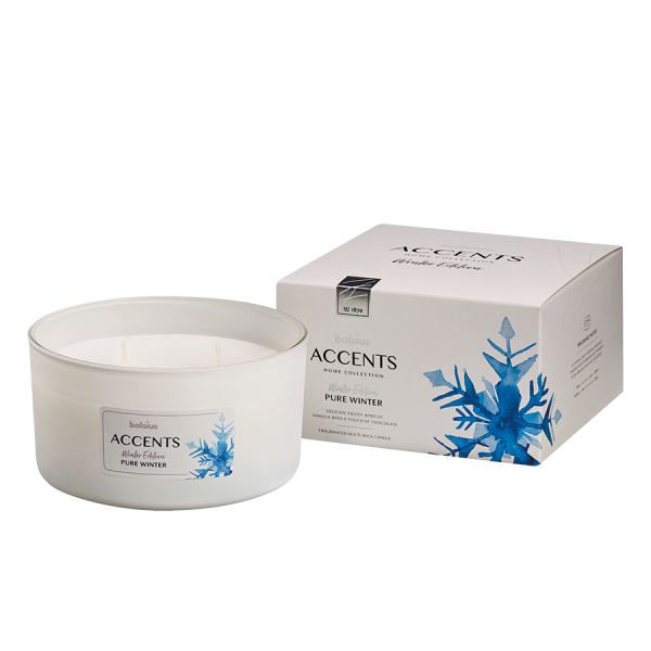 Bolsius Scented glass Accents Multi Lont Pure Winter 75/137mm