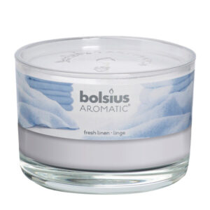 Bolsius Geurglas + Deksel Fresh Linen 63/90mm