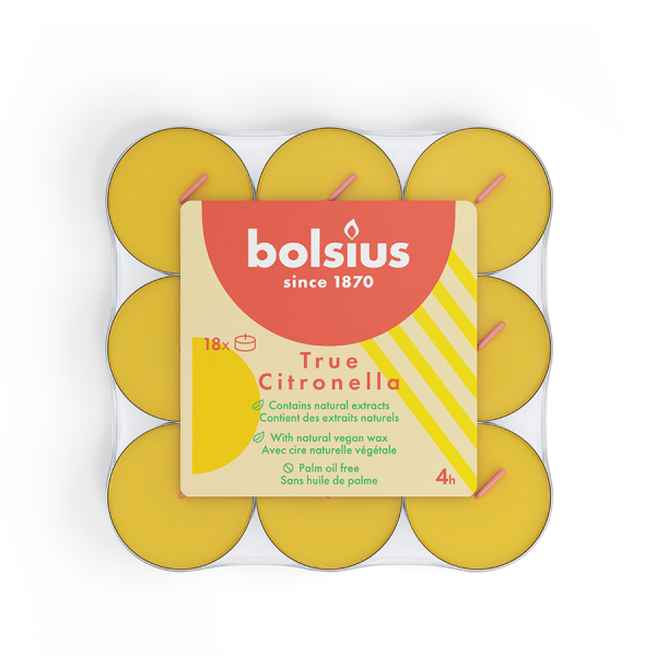 Bolsius Geurtheelicht True Citronella 18 pièces