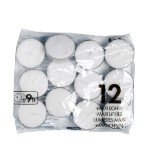Bolsius Maxi Theelichten 9 uur 12 stuks