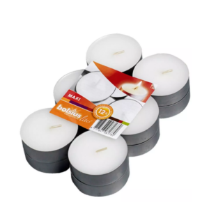 Bolsius Maxi Theelichten Lites 8 uur 12 stuks