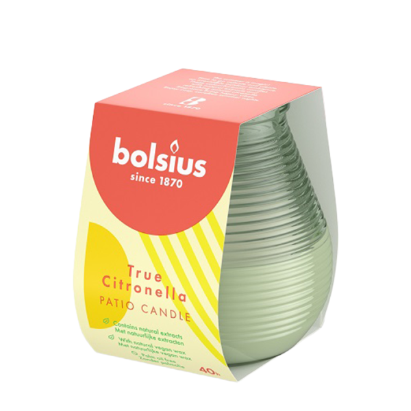 Bolsius Patiolight extérieur vrai Citronella vert 94/91mm