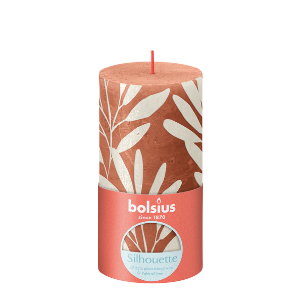 Bolsius Rustic Candle Silhouette Rusty Pink 130/68mm