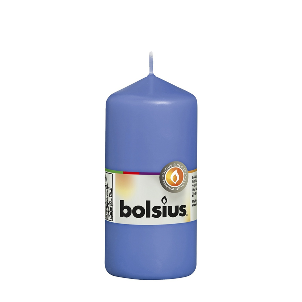 Bolsius Blaue Kerze Cornflower Blue 120/58mm