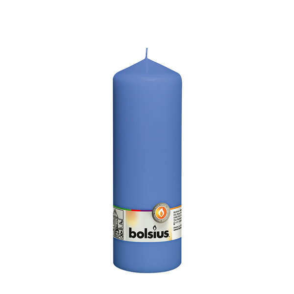Bolsius Blunt Kerze Cornflower Blue 200/68mm
