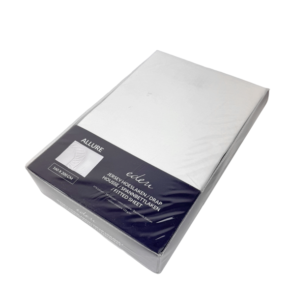 Eden Jersey Sheets Allure White 160 x 200cm