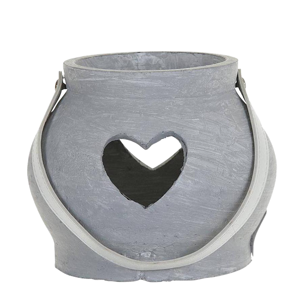 Lanterne Niva Hartje Gris Ø15x13cm