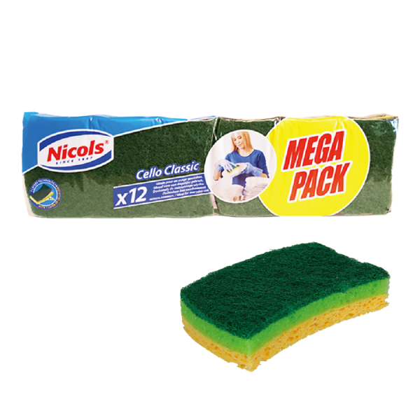 Nicols Éponge Cello Classic Mega Pack 12 pièces