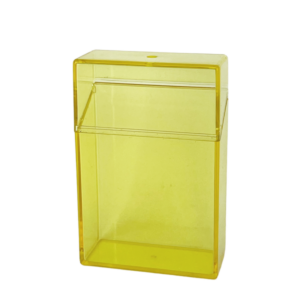 Sigarettendoosje Geel 6×2,7×9,3cm
