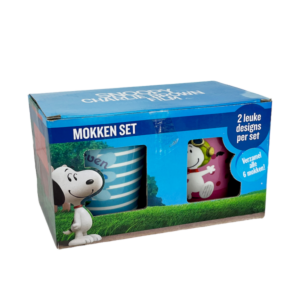 Snoopy Mokkenset 250ml 2-delig Blauw
