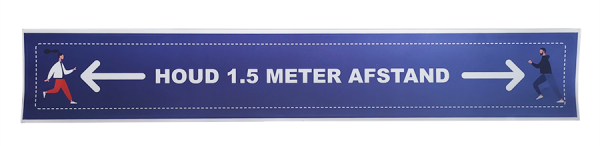 Vloersticker 'Houd 1,5 meter afstand'