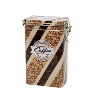 Voorraadblik Met Beugelsluiting Coffee 12×7,5x20cm